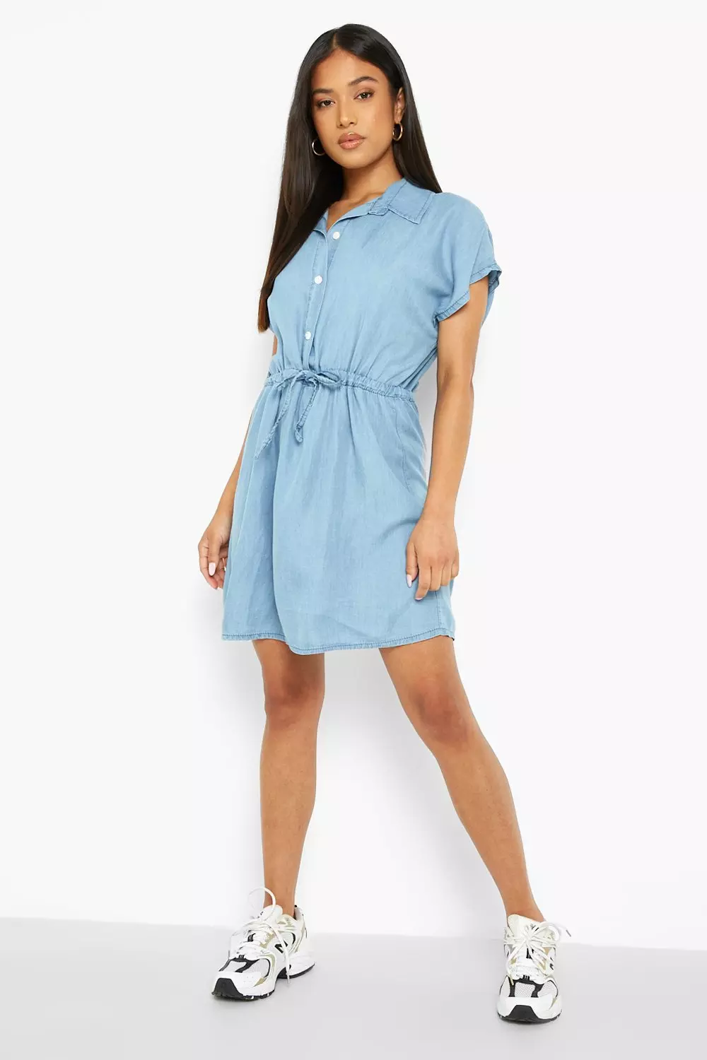 Denim shirt 2025 dress petite